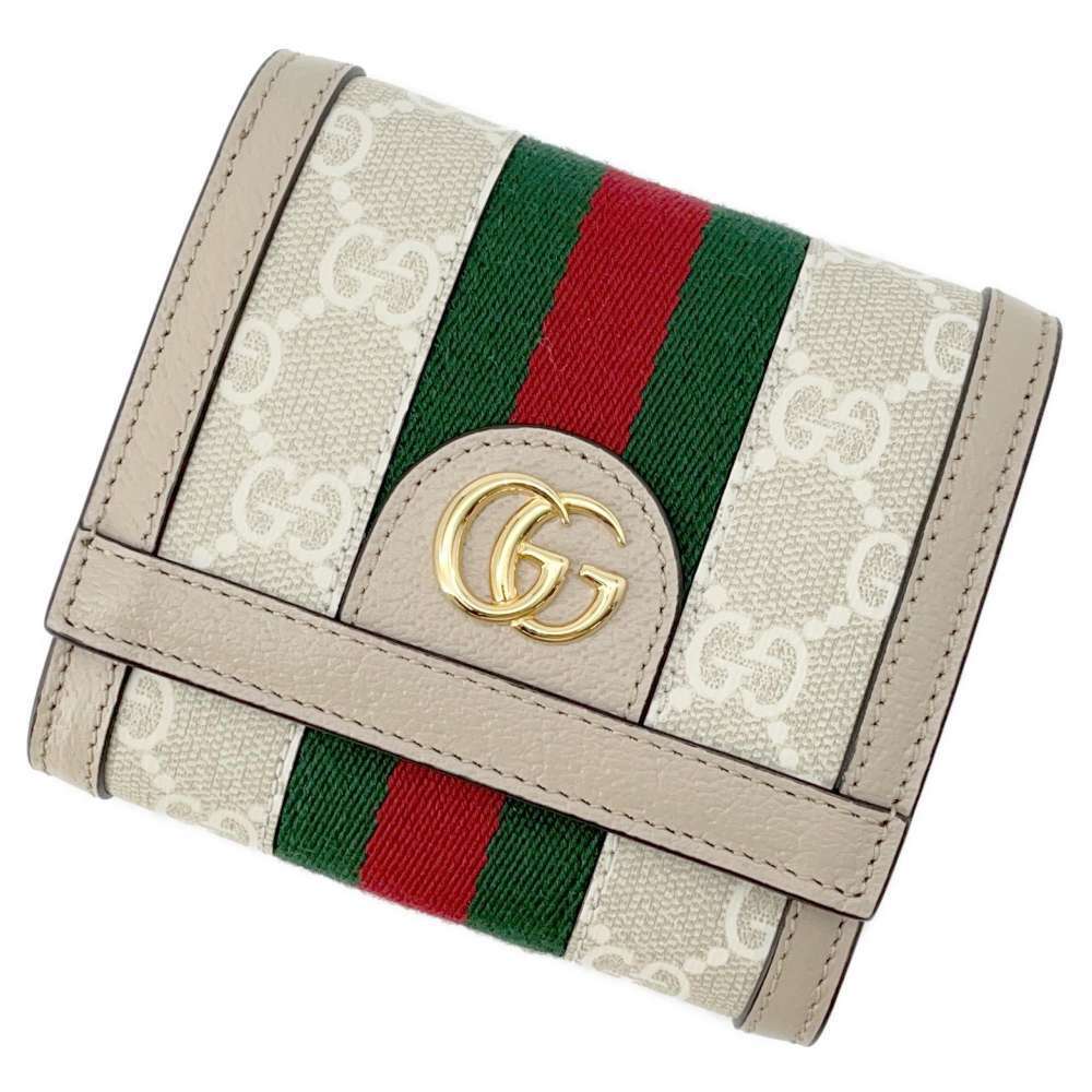 Gucci Ophidia GG Supreme Bi fold Wallet Compact